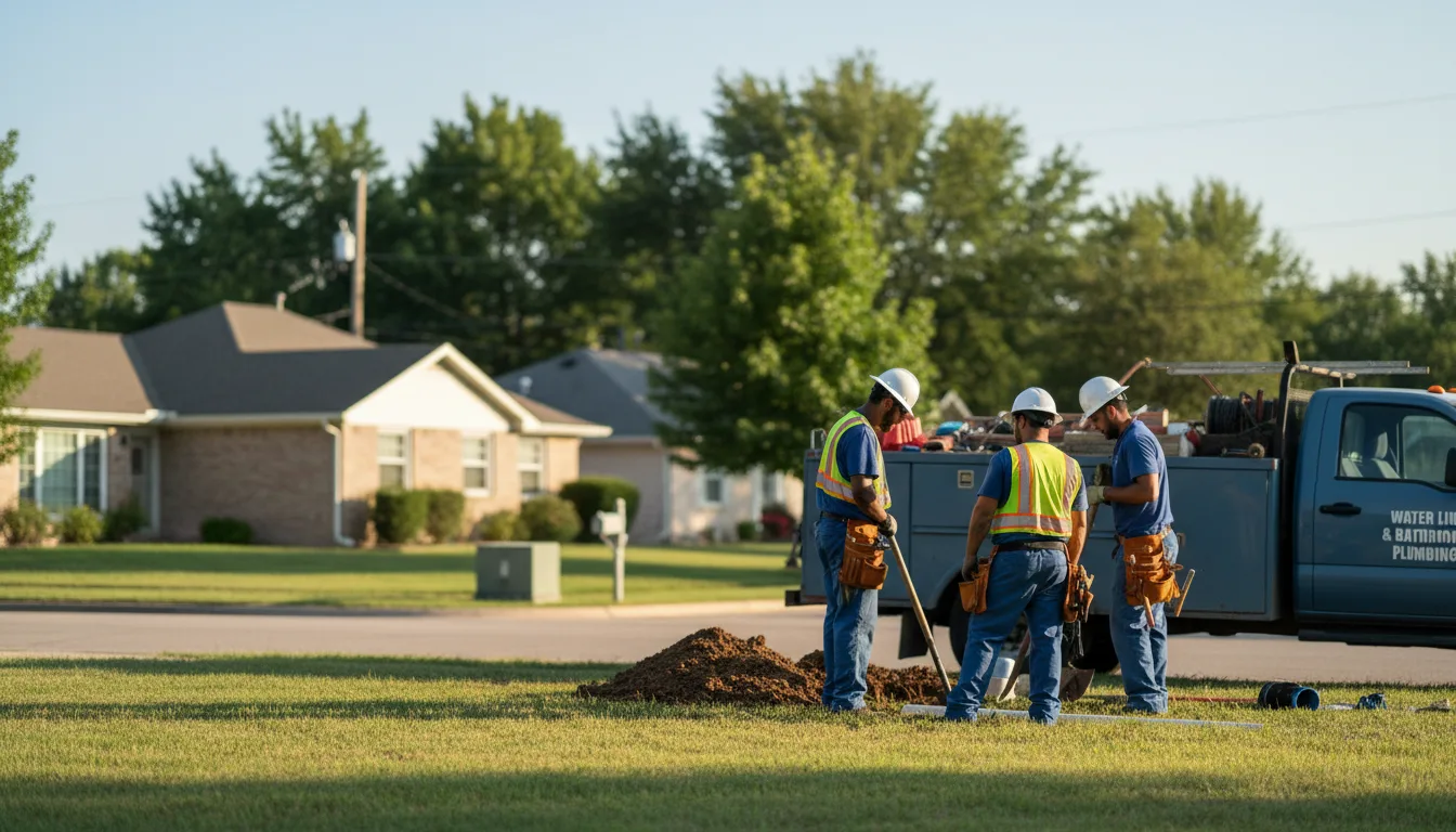 Residential water line and bathroom plumbing service in Arley, AL